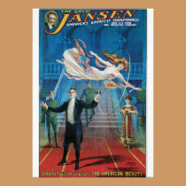 Vintage The Great Jansen Advertising Poster invitations