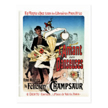 Vintage The lover of Ballerinas book ad Post Card