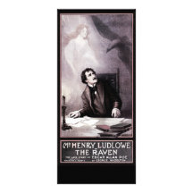 Vintage The Raven Theatrical Personalized Rack Card
