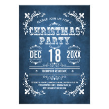 Vintage Theatre Bill Christmas Party Invitation