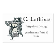 Vintage themed tailoring business card