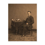 vintage Thomas Edison and phonograph