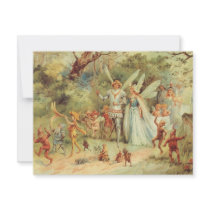 Vintage Thumbelina and Prince Wedding in Forest Custom Invitation