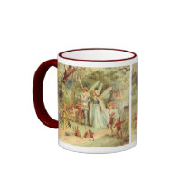 Vintage Thumbelina and Prince Wedding in Forest Mugs