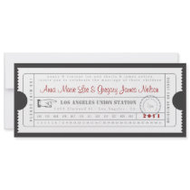 Vintage Ticket Invitation - Punch Card