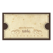 Vintage Ticket - Punch Card Escort Card Business Card Templates