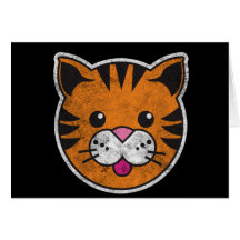 Vintage Tiger Greeting Card