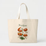 Vintage Tiger Lily Blooms Bridesmaid or Bride Canvas Bag