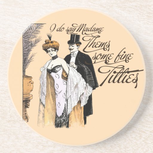 Vintage Titties Drink Coasters