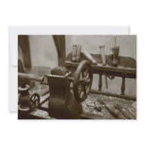 Vintage tools personalized invitations
