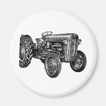 Vintage Tractor Refrigerator Magnet