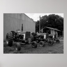 Vintage Tractors Poster