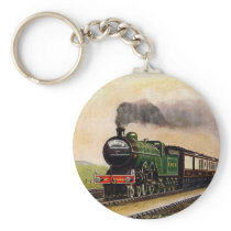 Vintage-Train-West Riding Pullman Keychain
