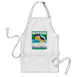 Vintage Travel by Ship Label Art Apron