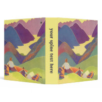 Vintage Travel, Family Picnic, Mountain Vacation Vinyl Binders