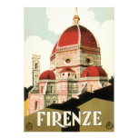 Vintage Travel Florence Firenze Italy Church Duomo Custom Invitations
