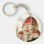 Vintage Travel Florence Firenze Italy Church Duomo Keychain