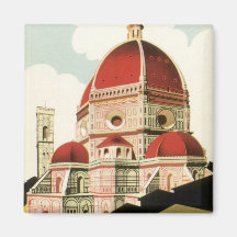Vintage Travel Florence Firenze Italy Church Duomo Refrigerator Magnet