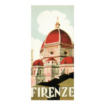 Vintage Travel Florence Firenze Italy Church Duomo Full Color Rack Card