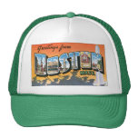 Vintage Travel Greetings from Boston Massachusetts Mesh Hats