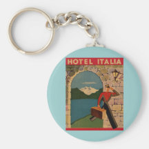 Vintage Travel - Hotel Italia Key Chains