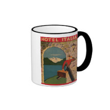 Vintage Travel - Hotel Italia Mugs