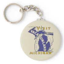 Vintage Travel - Michigan Vacationland Keychains