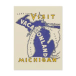 Vintage Travel - Michigan Vacationland Post Card