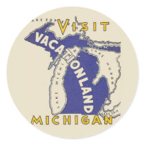 Vintage Travel - Michigan Vacationland Stickers