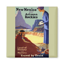 Vintage Travel -  New Mexico and Arizona Rockies Magnets