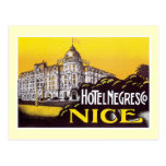 Vintage Travel Nice France Hotel Label Art Postcards