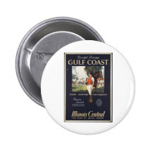 Vintage Travel Poster Ad Retro Prints Button