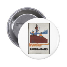 Vintage Travel Poster Ad Retro Prints Pinback Button