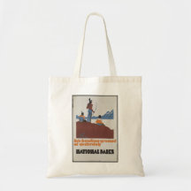 Vintage Travel Poster Ad Retro Prints Canvas Bags