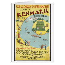 Vintage Travel Poster Ad Retro Prints Greeting Card