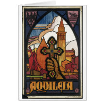 Vintage Travel Poster Ad Retro Prints Greeting Card