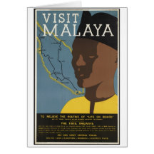 Vintage Travel Poster Ad Retro Prints Greeting Card