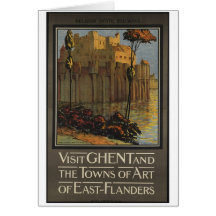 Vintage Travel Poster Ad Retro Prints Greeting Card