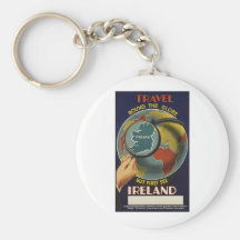 Vintage Travel Poster Ad Retro Prints Key Chains