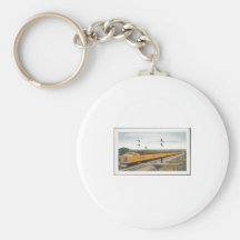 Vintage Travel Poster Ad Retro Prints Keychain
