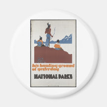 Vintage Travel Poster Ad Retro Prints Refrigerator Magnets