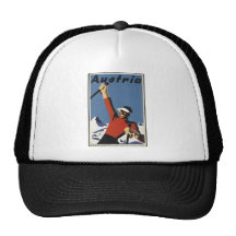 Vintage Travel Poster Ad Retro Prints Mesh Hat