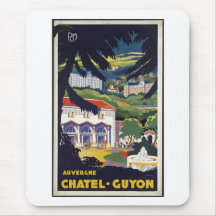 Vintage Travel Poster Ad Retro Prints Mouse Pad