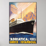 Vintage Travel Poster Adriatica Lines