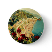 Vintage Travel Poster, Amalfi, Italy Pins