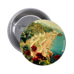 Vintage Travel Poster, Amalfi, Italy Pins