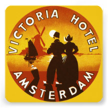 Vintage Travel Poster, Amsterdam, Holland Personalized Announcements