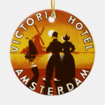 Vintage Travel Poster, Amsterdam, Holland Ornaments