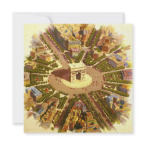 Vintage Travel Poster Arc de Triomphe Paris France Invite