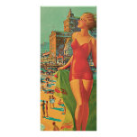 Vintage Travel Poster; Atlantic City, Beach Blonde Personalized Rack Card